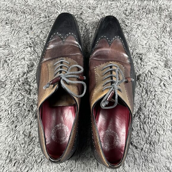 Mezlan Roselli Dress Shoes Spain Genuine Leather Wingtip Brown Size 10.5 M main image 4